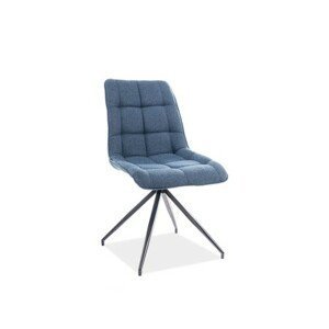 Židle CHIC II černá/modrá