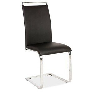 Židle H334 chrom/černá eko-kůže