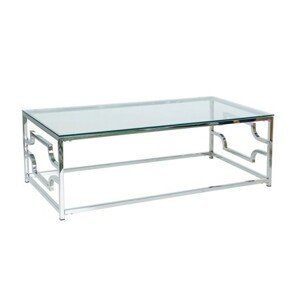 Konferenční stolek VERSACE A -  sklo/stříbrná