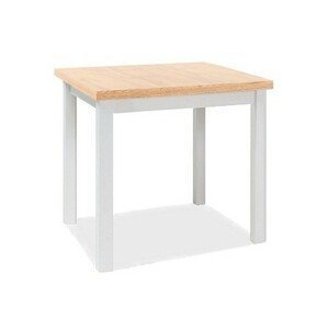 Jídelní stůl ADAM 90x65 - řemeslný dub / bílá