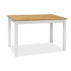 Jídelní stůl ADAM 120x68 - dub wotan/bílá matná