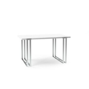 Jídelní stůl EWEN II 120 cm - bílá/stříbrná
