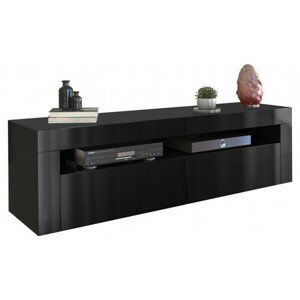 Televizní stolek RTV DEKO 2D 160 cm - černá