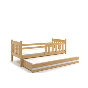Dětská postel s výsuvnou postelí KUBUS 200x90 cm Borovice