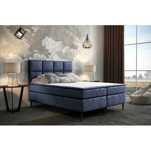 Čalouněná postel Aspen 160x200 cm Modrá
