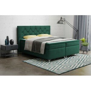 Čalouněná postel Boston 140x200 cm Zelená