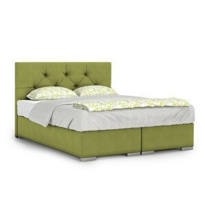 Čalouněná postel London 140x200 cm Zelená