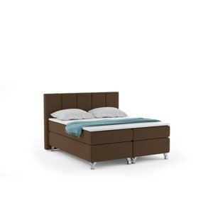 Čalouněná postel ATLANTIC včetně úložného prostoru 90x200 cm Hnědá