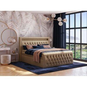 Čalouněná postel CESAR 90x200 cm Béžová