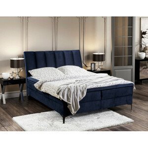 Čalouněná postel ALABAMA rozměr 200x200 cm Tmavě modrá