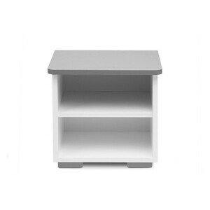 Noční stolek PABIS-bílá/šedá