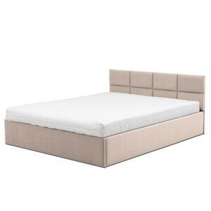Čalouněná postel MONOS s pěnovou matrací rozměr 160x200 cm Granátová