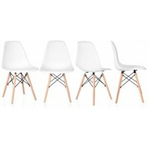 Set skandinavských židlí CF-1 - bílá