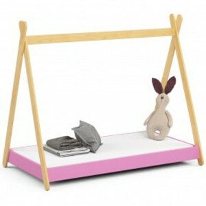 Dětská postel GEM 160x80 cm - růžová