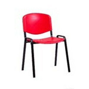 Konferenční plastová židle ISO Červená