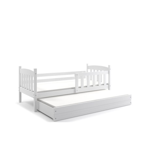 Dětská postel s výsuvnou postelí KUBUS 190x80 cm Bílá