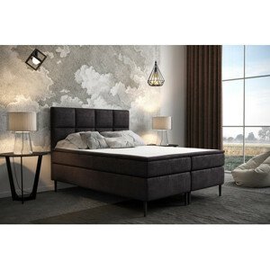 Čalouněná postel Aspen 140x200 cm Černá