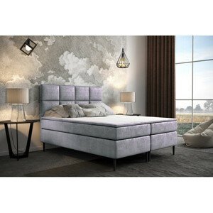 Čalouněná postel Aspen 160x200 cm Světle šedá