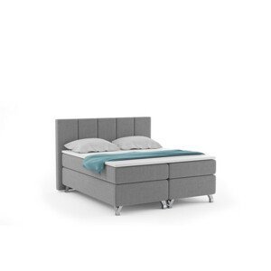 Čalouněná postel ATLANTIC včetně úložného prostoru 160x200 Světle šedá
