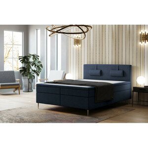 Čalouněná postel Brooklyn bez úložného prostoru 120x200 cm Modrá