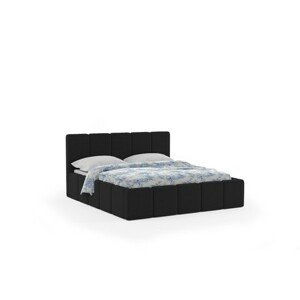 Čalouněná postel ELCANO 140x200 cm Černá