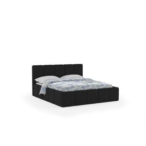 Čalouněná postel ELCANO 160x200 cm Černá