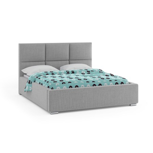 Čalouněná postel NOVATIC 140x200 cm Modrošedá