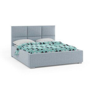 Čalouněná postel NOVATIC 140x200 cm Světle modrá