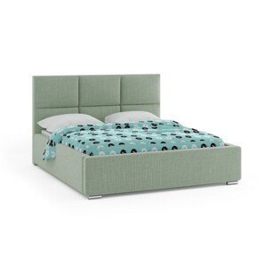 Čalouněná postel NOVATIC 180x200 cm Tmavě zelená