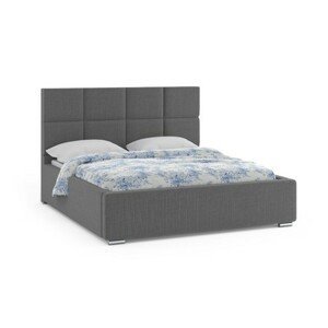 Čalouněná postel ONTARIO 140x200 cm Tmavě šedá