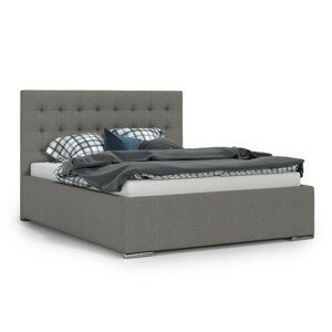 Čalouněná postel PRIMO 160x200 cm Tmavě šedá