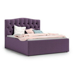 Čalouněná postel RIVA 160x200 cm Fialová