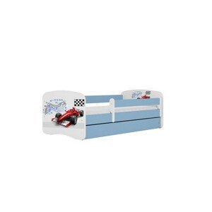 Dětská postel bez úložného prostoru Babydream 70x140 cm - formule Bílá + modrá Bez matrace