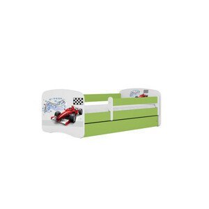 Dětská postel bez úložného prostoru Babydream 80x180 cm - formule Bílá + zelená Pěnová matrace