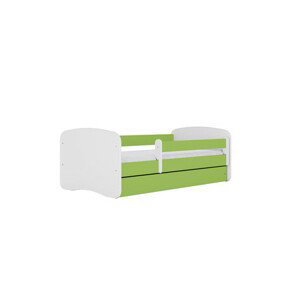 Dětská postel bez úložného prostoru Babydream 80x180 cm Bílá + zelená Pěnová matrace