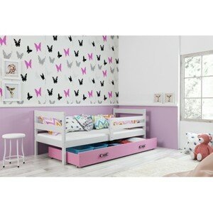 Dětská postel ERYK 190x80 cm Ružové Bílá