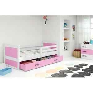 Dětská postel RICO 190x80 cm Ružové Bílá