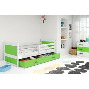 Dětská postel RICO 200x90 cm Zelená Bílá