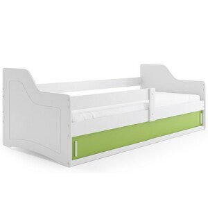 Dětská postel SOFIX s úložným prostorem 80x160 cm - bílá Zelená