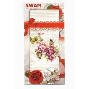 Forbyt, Bavlněná utěrka Darkové balení, Swan, 50 x 70 cm