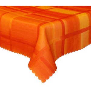 Forbyt, Ubrus s nešpinivou úpravou Mřížka, oranžový 77 x 77 cm