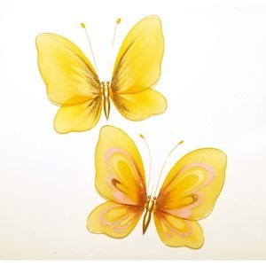 Forbyt, Dekorace, Motýl, žlutooranžový 25 x 27 cm
