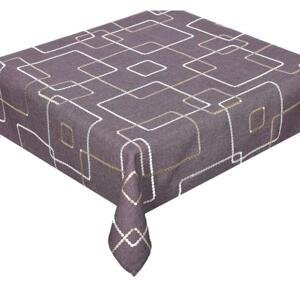 Forbyt, Ubrus celoroční, Korálkové čtverce, hnědý 30 x 45 cm
