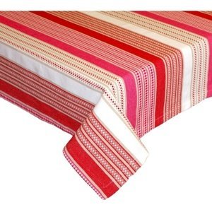 Forbyt, Ubrus bavlněný, Stripe červený, obdélník 90 x 90 cm