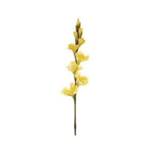 Umělá květina Gladiola 85 cm, žlutá