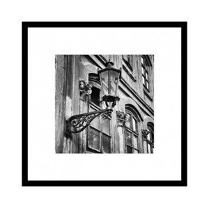 Rámovaný obraz Lampa 50x50 cm, černobílý