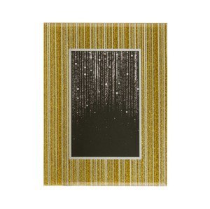 Fotorámeček skleněný 10x15 cm, zlatý třpytivý