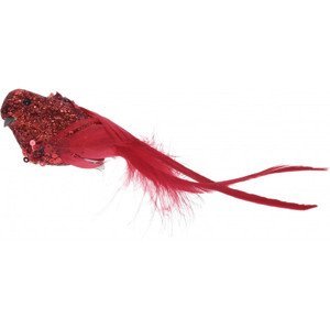 Vánoční ozdoby (2 ks) Červený ptáček, 15 cm