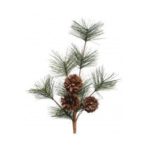 Umělá vánoční větev se šiškami, 30 cm