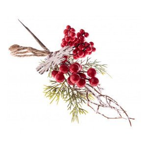 Vánoční dekorace Umělá zimní větvička, 28 cm